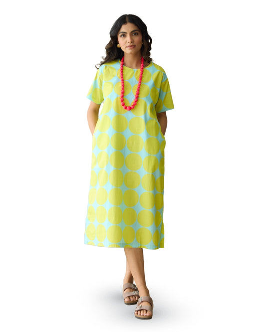 LIME SPLASH LOUNGE DRESS