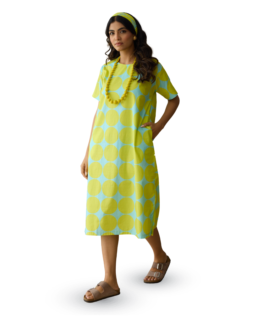 LIME SPLASH LOUNGE DRESS