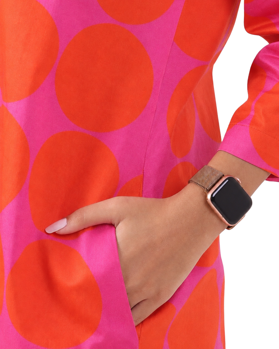 FUCHSIA ORBIT SHIFT DRESS